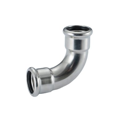 Good price Materiali idraulici Acciaio inossidabile Pressa di tubi Fittings M Profilo 90 gradi gomito in linea