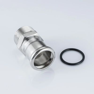 Good price 304 316L Acciaio inossidabile Press Pipe Fittings Maschio Adaptore per l'acqua o l'aria in linea